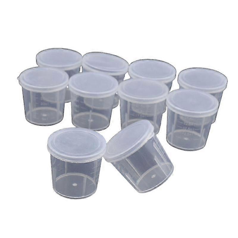 10Pcs Plastic Measuring Cups Lab Chemistry Kitchen Liquid Measure Tool 30ml