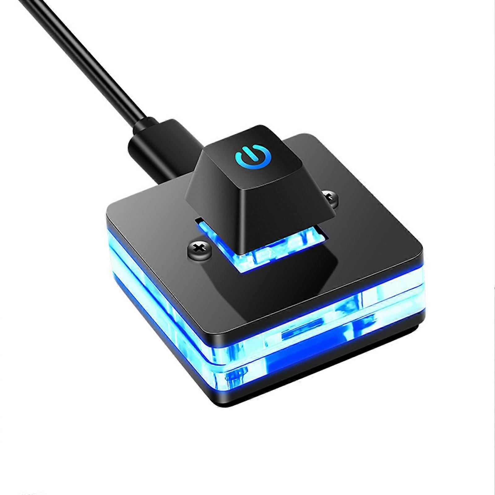 PC Power Button Extension with LED Indicator, Desktop Remote Start Switch for Home or Office