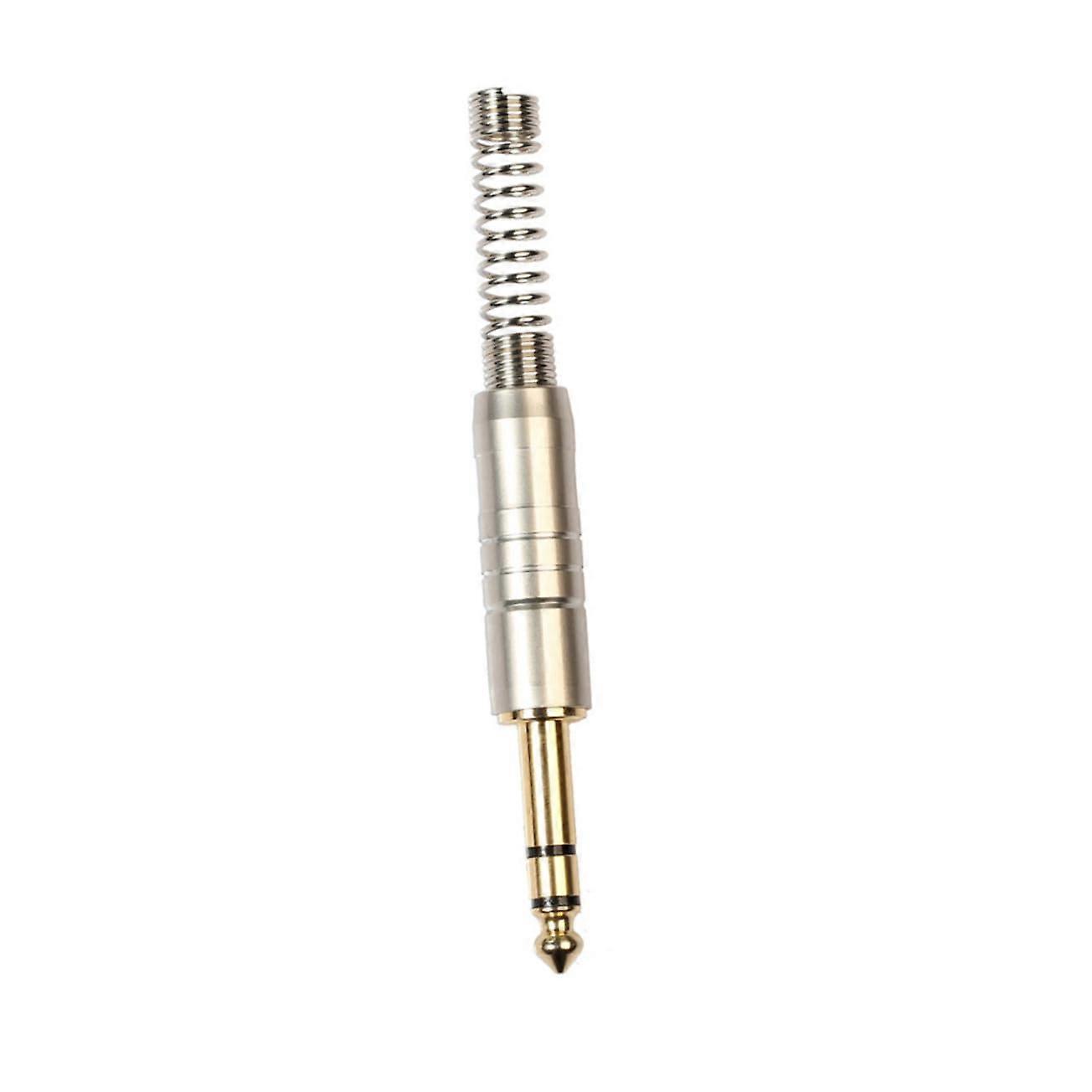 2pcs 3.5mm Stereo Plug with Spring Connector, Durable Audio Jack Connector for DIY Cable Soldering
