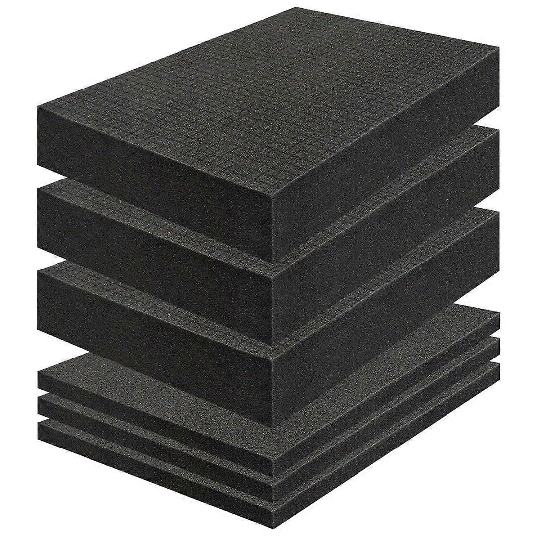 6 Pack Pick and Pluck Foam Sheets 16x12x2 Inch  Density CustomFit Gun Case Inserts
