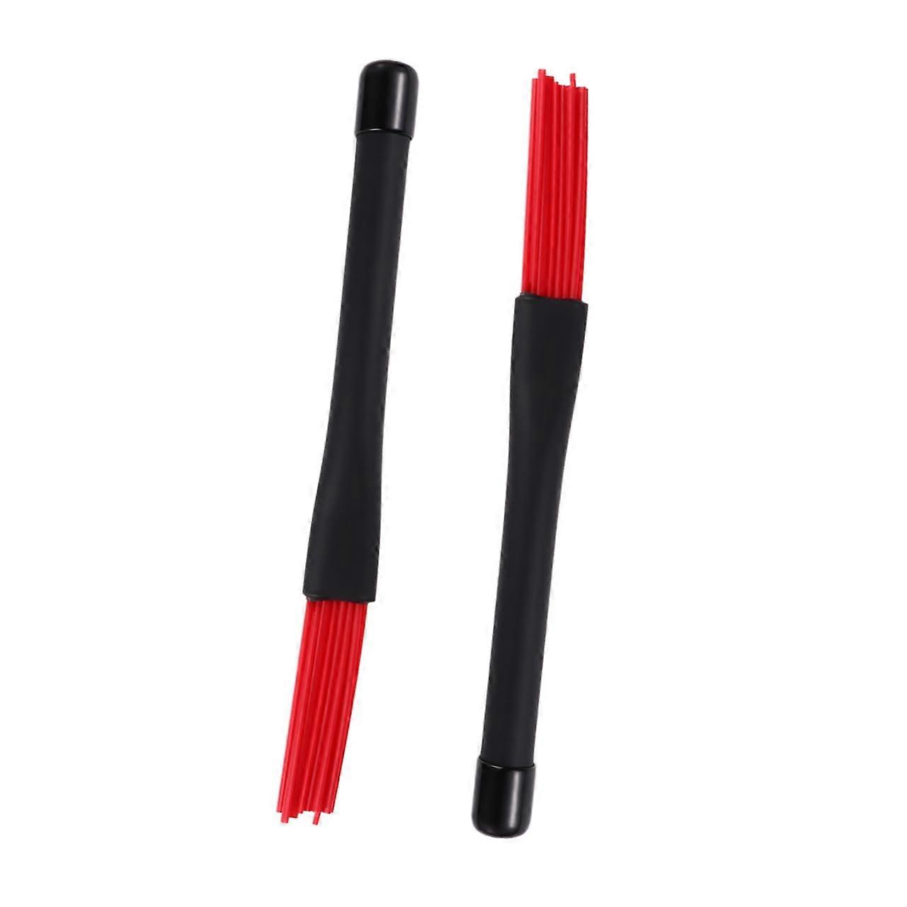 Retractable Drum Brushes with Nylon Handle for Jazz, Consistent Sound, Compact and Lightweight