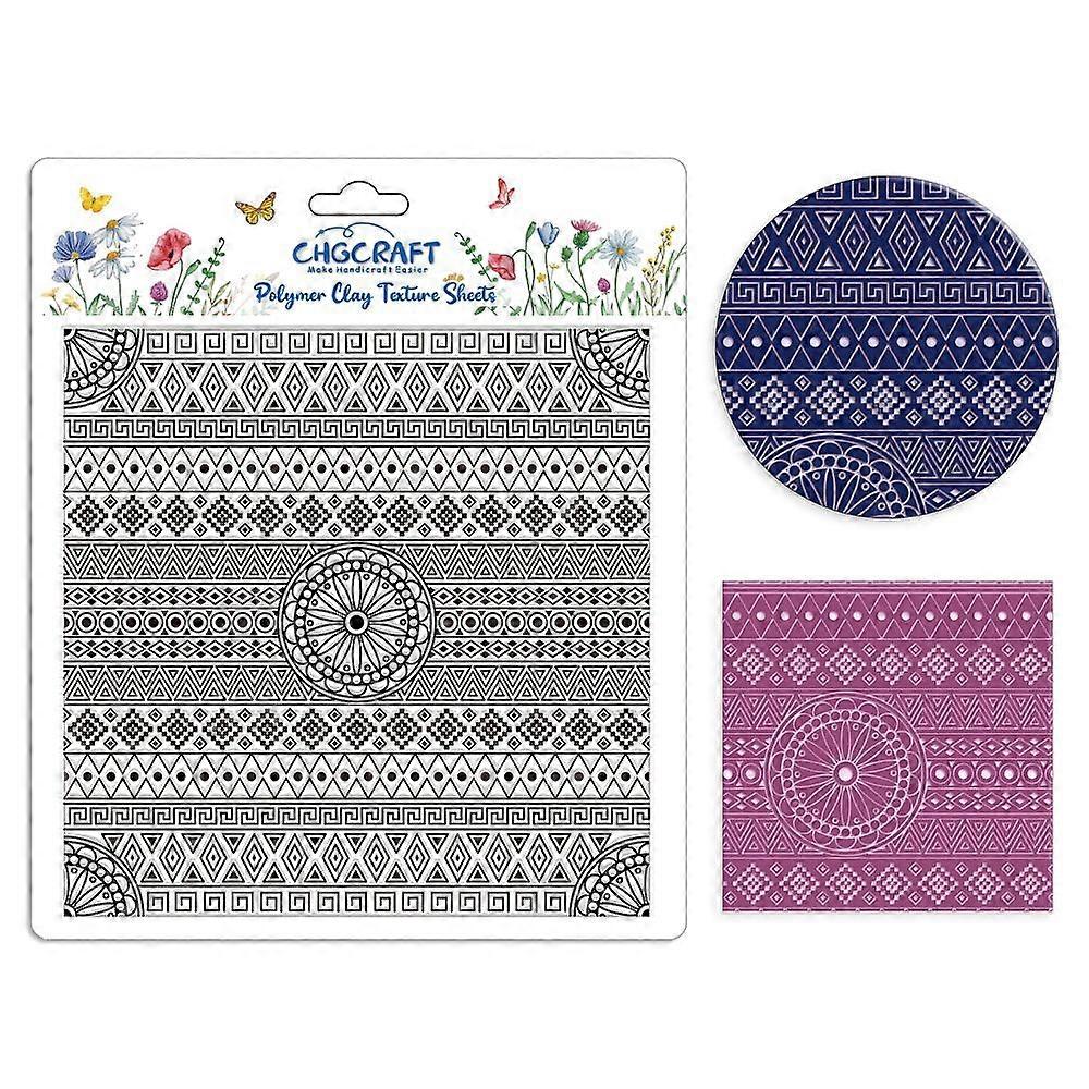 Silicone Clay Texture Mat Clay Modeling Pattern Pad Floral 140x140x3mm