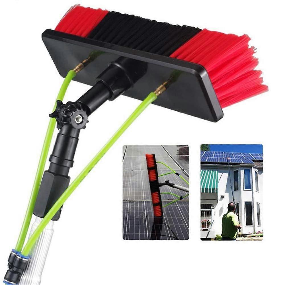 Extendable Window Cleaning Pole with Brush and Hose for Windows and Solar Panels, 412M