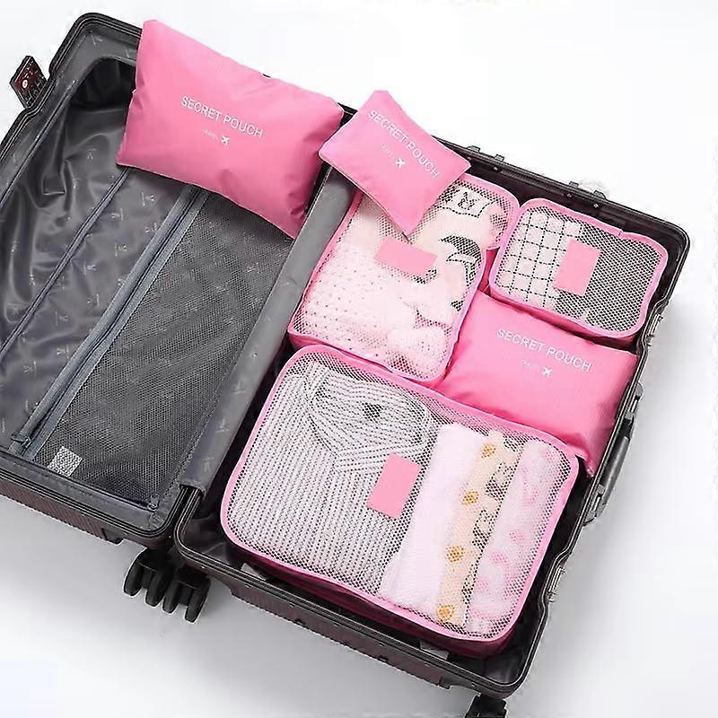 Compression Packing Cubes Pink Set  Slim Travel Organizers for Efficient Luggage Organization