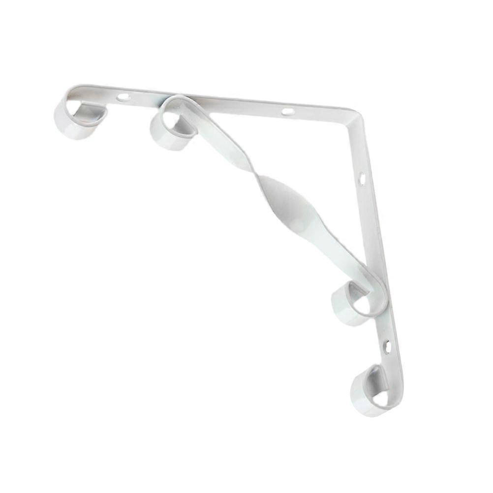 Iron Triangle Bracket Roll Bracket for Hanging Use 2Pcs White Metal Support