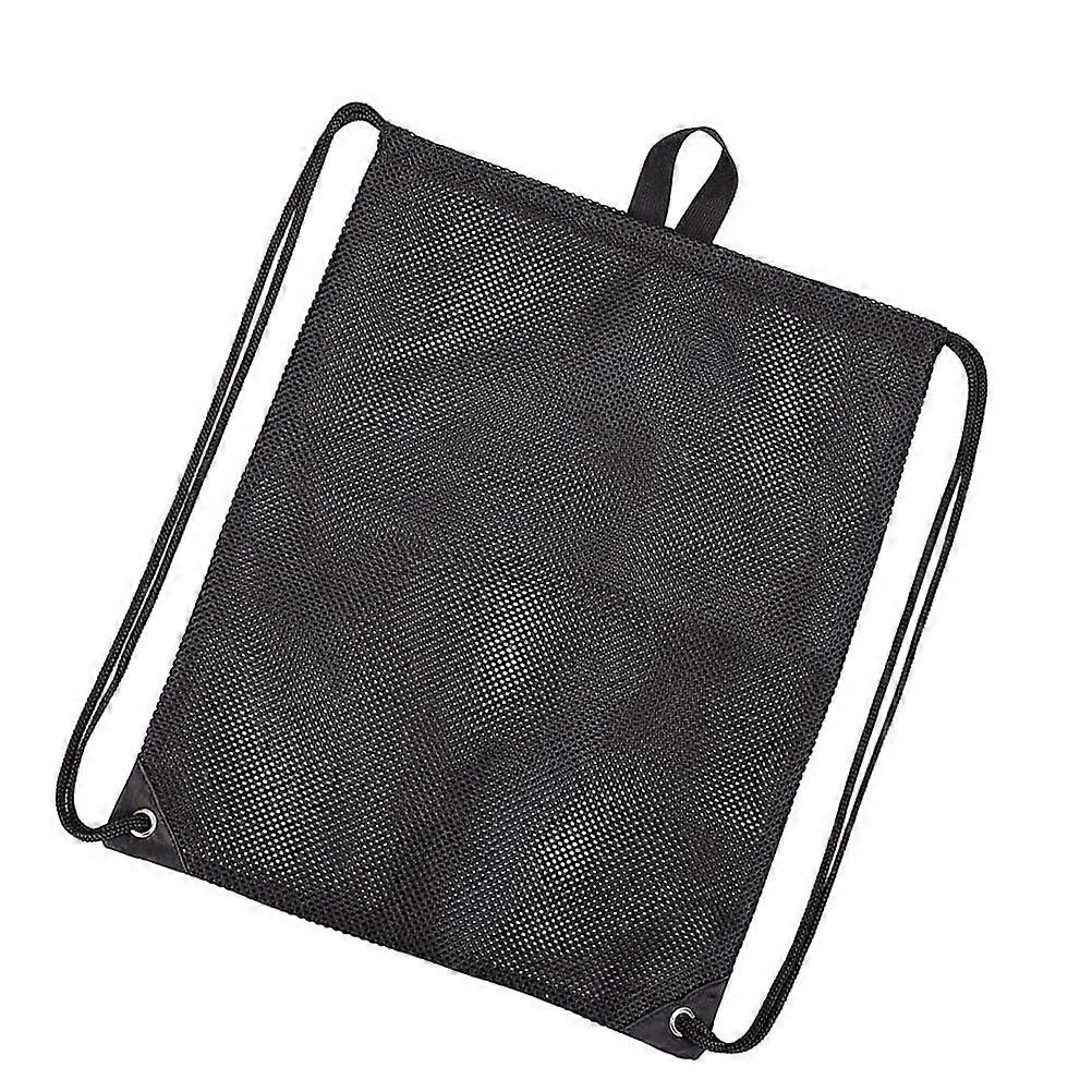 Portable Drawstring Bag Mesh Design Bag for Sports Polyester