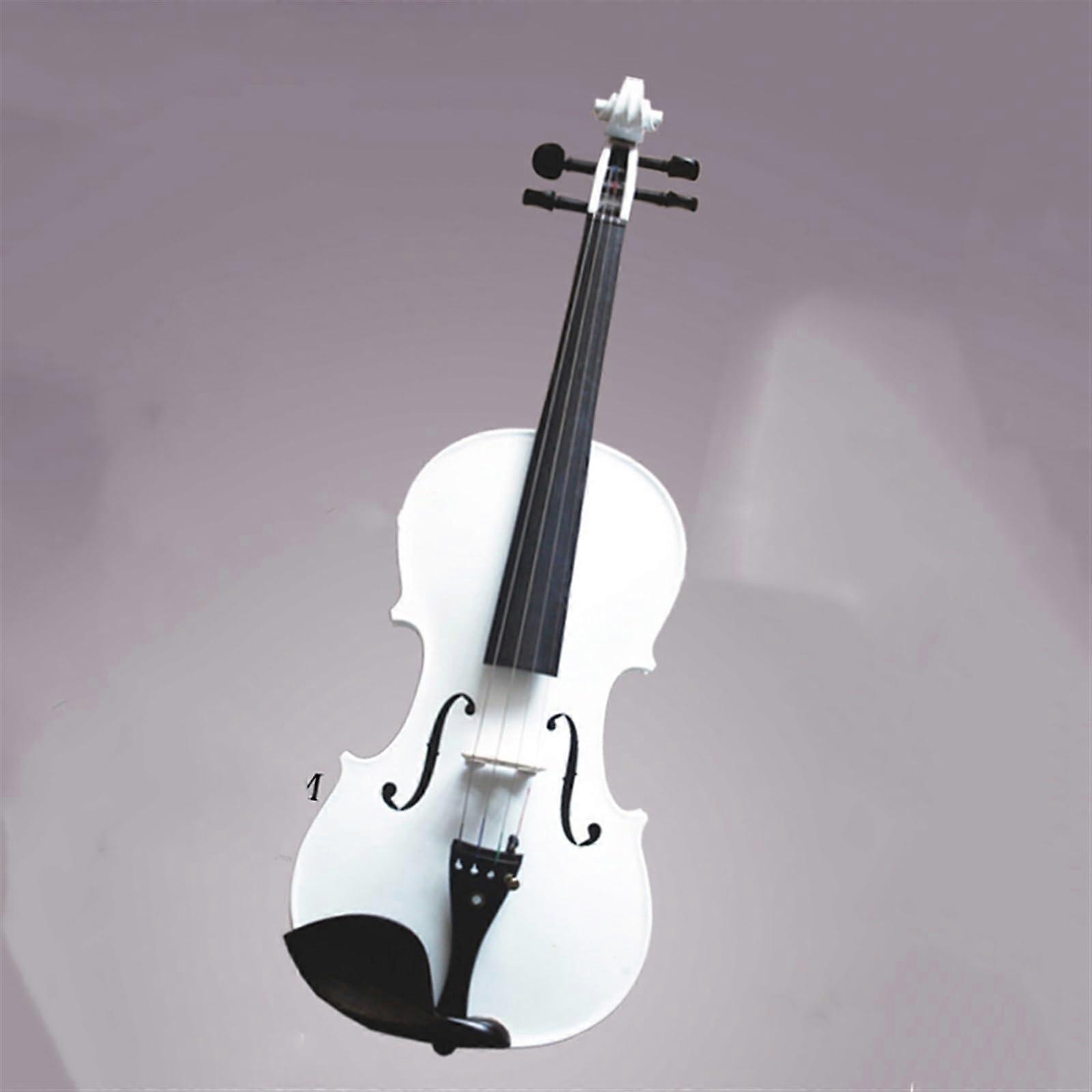 Full Size 4/4 Violin Solid Maple Spruce Durable Wood Balanced Tone for Adults Beginners