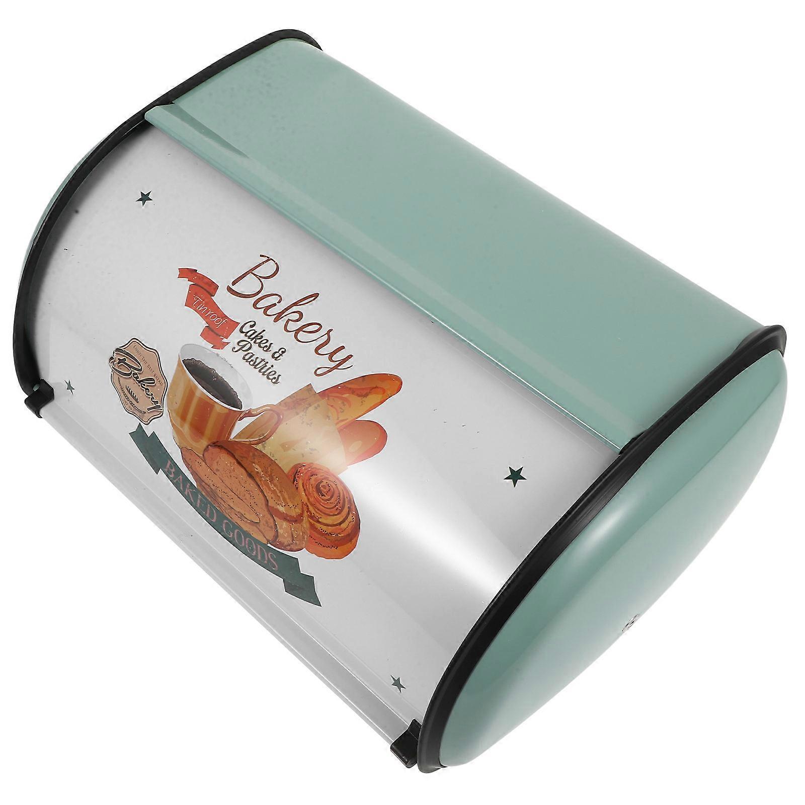 Metal Bread Storage Box for Kitchen Use with Bread Holder