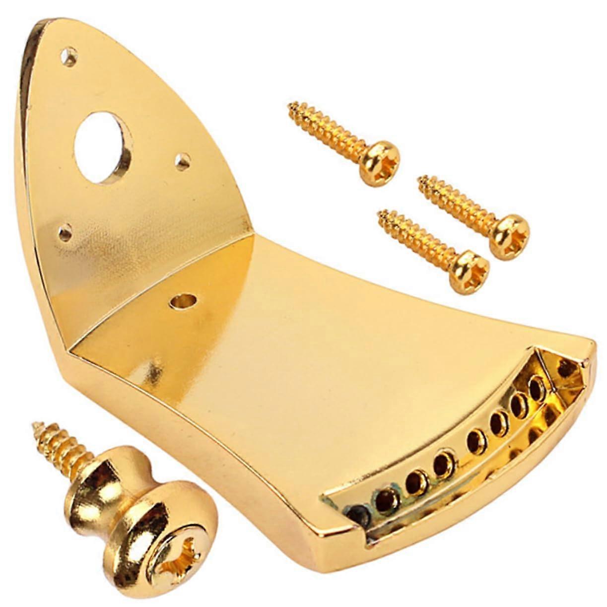 Mandolin Tailpiece Zinc Alloy 8 String Replacement with Screws for Stable String Anchoring