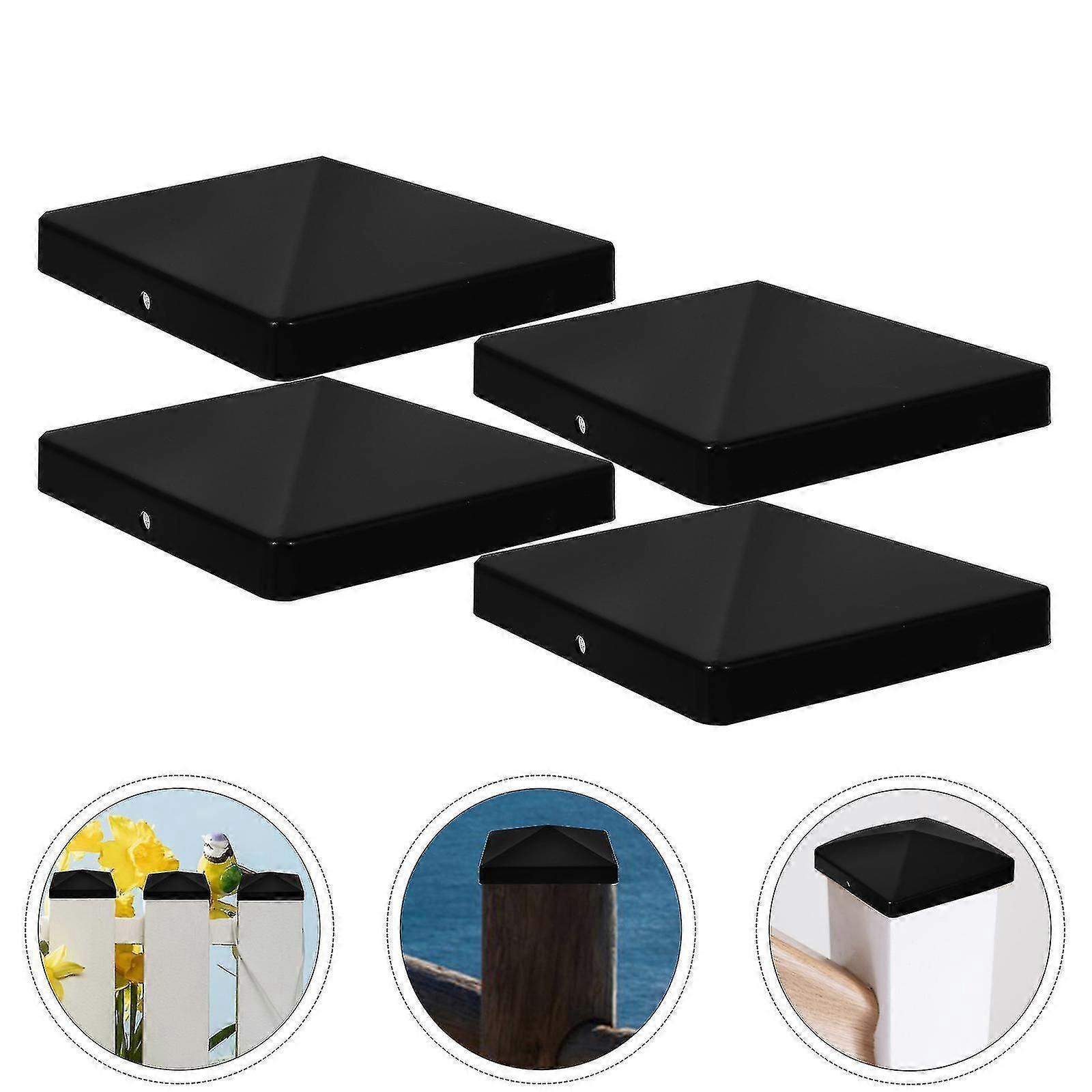 Fence Post Finials Set - Protector Caps for Fence Cover Plastic Post