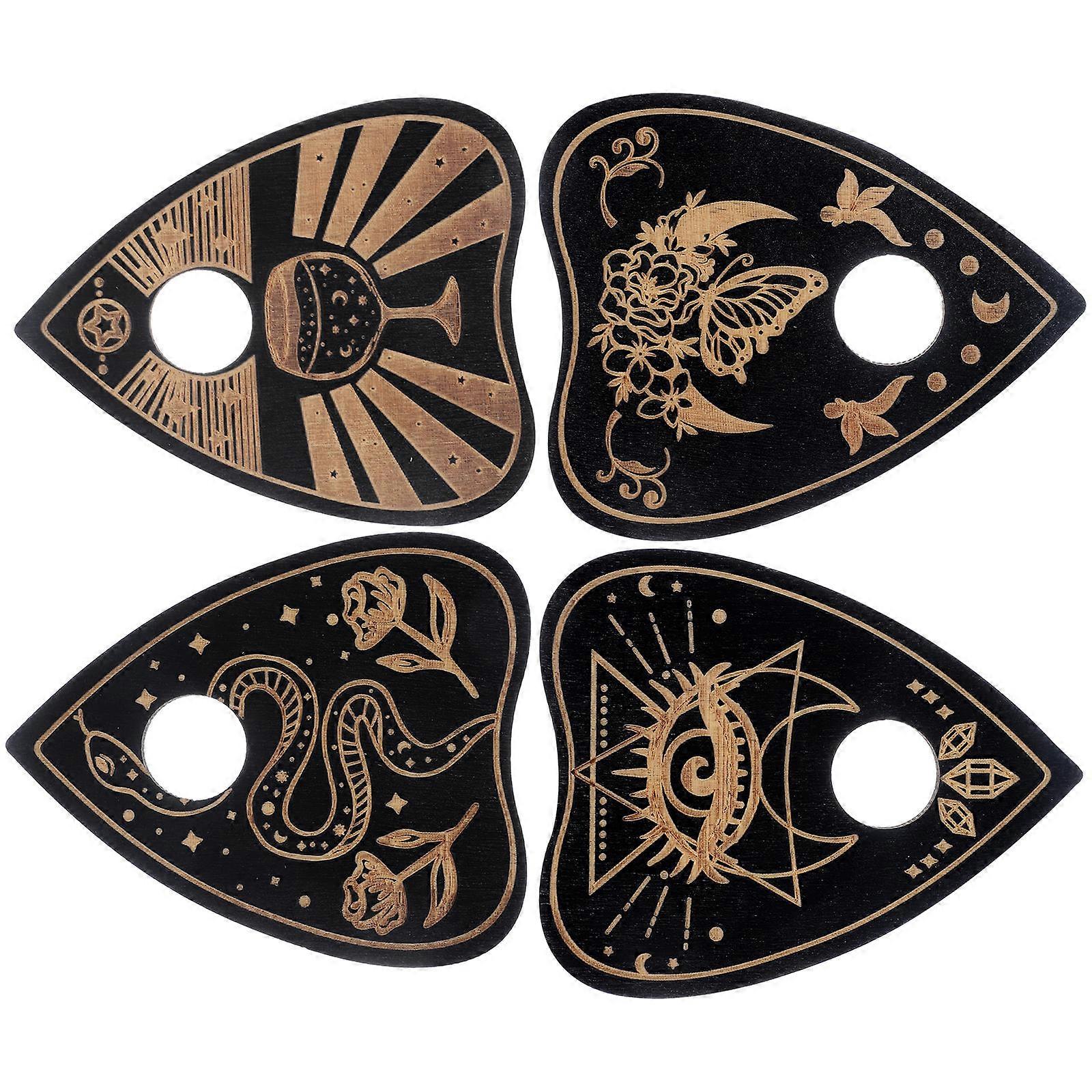 Tarot Wooden Crystal Ball Holder for Display 4Pcs Multi-Function Set