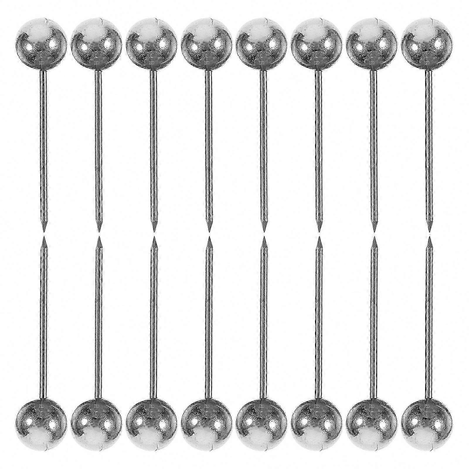 200-Pack Durable Silver Map Pins with Round Heads for Marking