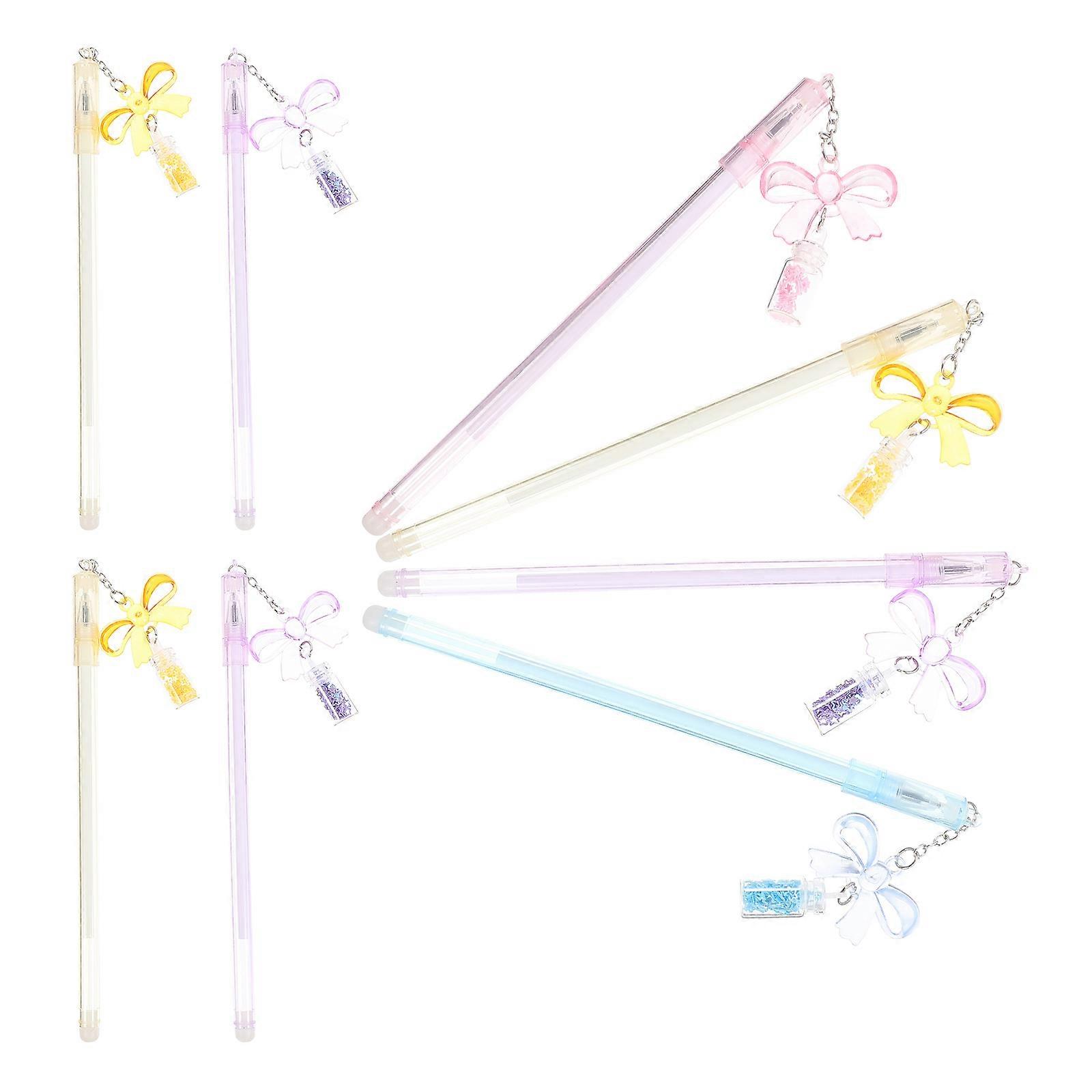 Assorted Color Bright Sequins Pendant Designed Pens for Writing 8Pcs