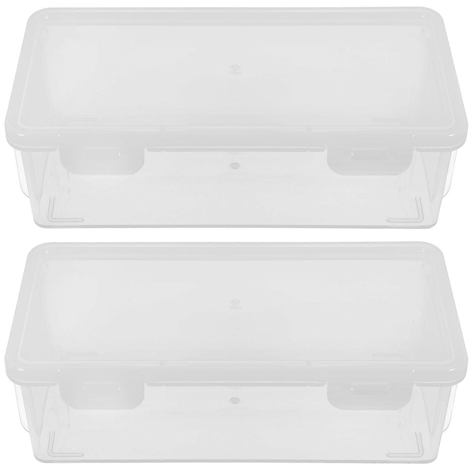Bread Holder Bread Containers for Storage 2Pcs Transparent PP Boxes
