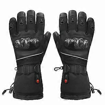 Elektrisch verwarmde handschoenen met 2x 4000mAh batterij touchscreen winter thermische fleece gevoerde wanten