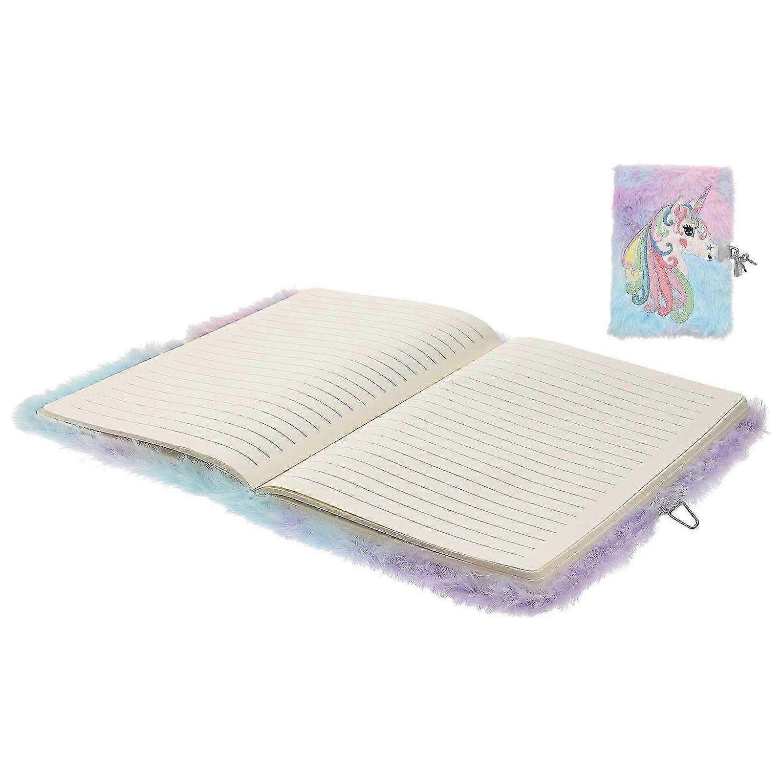 Lockable Notebook Plush Dairy Cartoon Notebook for Daily Use