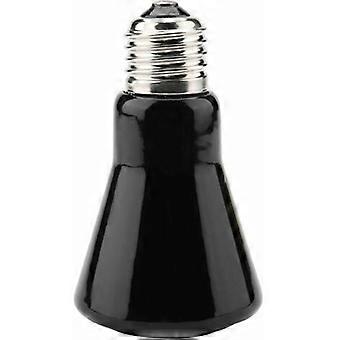 keramisk varmelampe infrarøde lamper varmepære til krybdyr padder 220-230v (100w sort)