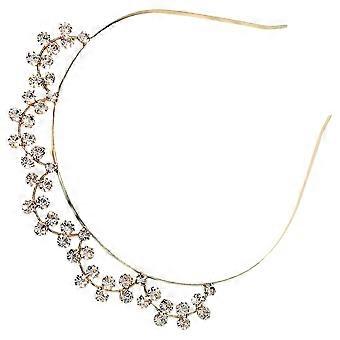 Rhinestone Headband Women Headband for Decor Golden Alloy Hairband
