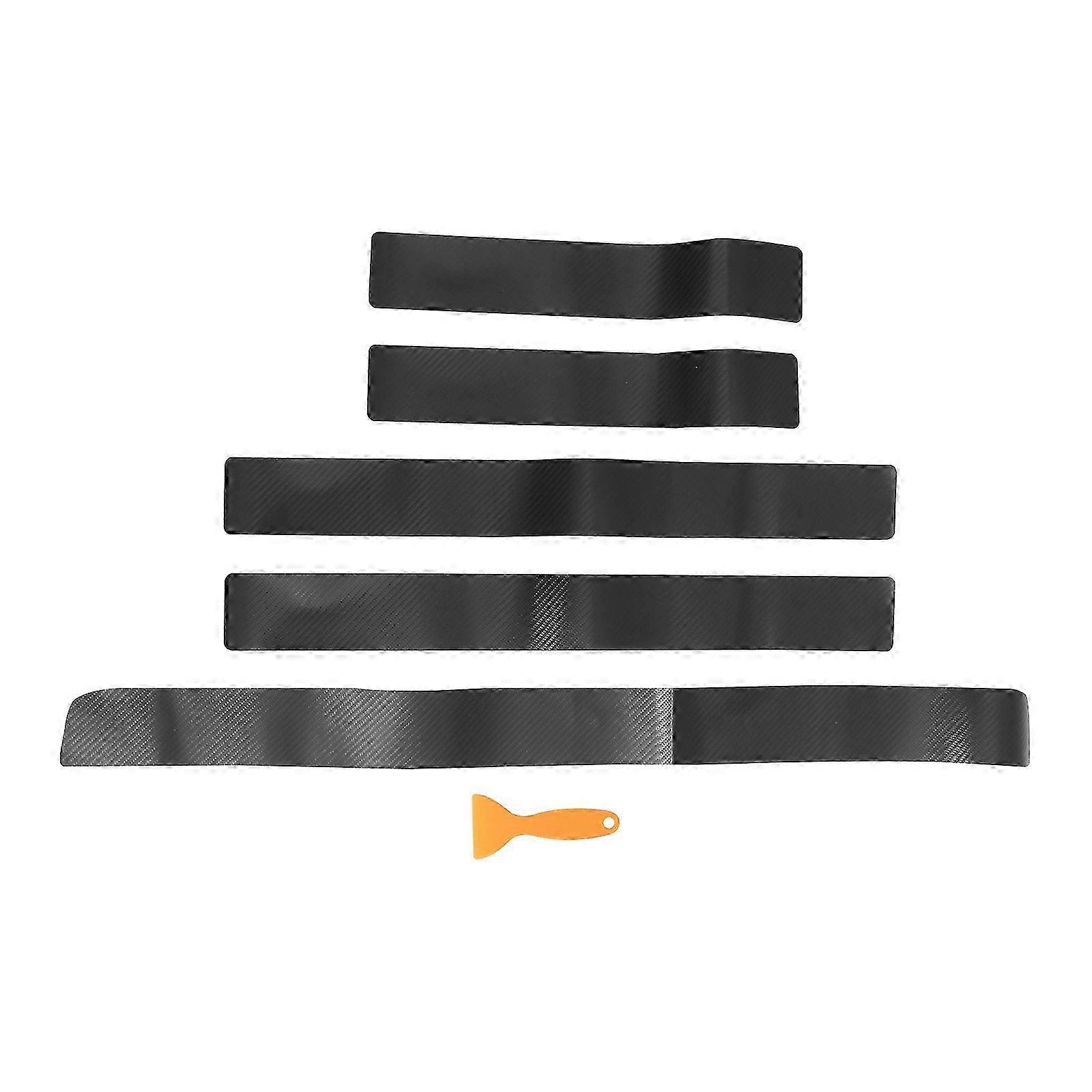 Black Car Trunk Protective Sticker for Scratch Guard 5Pcs