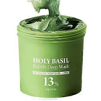 Holy Basil PHA Bubble Deep Mask, Oil Control Pore Cleansing Mud Mask for Facial Skin Care