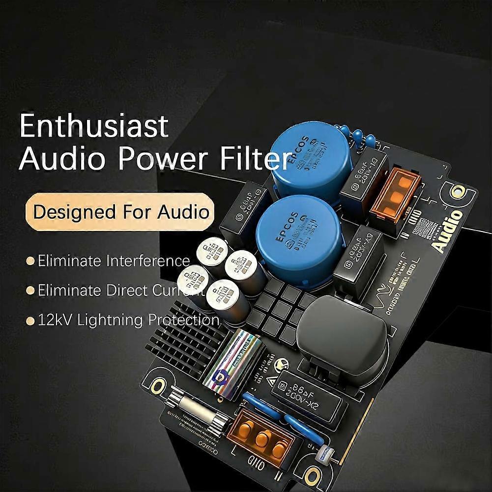 Audio Power EMI Filter Module Alternating Current Power Filter Anti-Interference Anti-Thunder