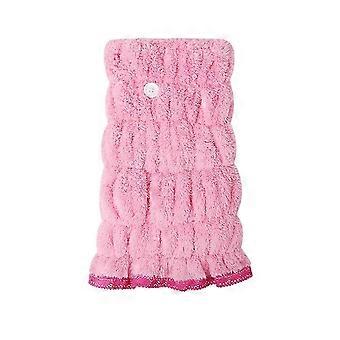 Turban de spa pour cheveux, séchage rapide, serviette pour femmes et hommes, rose, 35 x 20 x 1 cm, 1 pièce, nouveauté