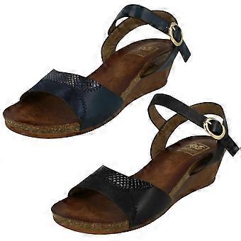 Ladies jordnära mitten av Wedge Mule sandaler F10682