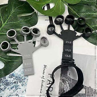 Dww-2PCS Black+Grey Finger Strengthener | Hand Grip Strengthener Finger Exerciser | Guitar Finger Stretcher for Climbing and Mountaineering, Tennis Pl