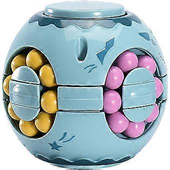 2 in1 Rotating Fidget Spinner Magic Bean Infinity Cube Stress Relief Ball Adults Kids Unisex-Children Educational Puzzle Toys (Green)