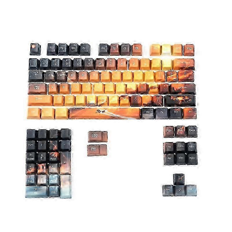 PBT 104Keys OEM Profile Five-Sided Sublimation Process compatible with Saturn Theme Keycap