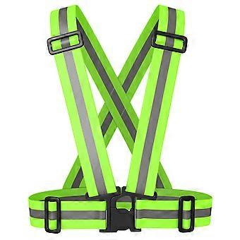 1Pcs Night Running Vest High Visibility Reflective, Breathable Adjustable Safety Vest compatible with Jogging Cycling Walking Hiking