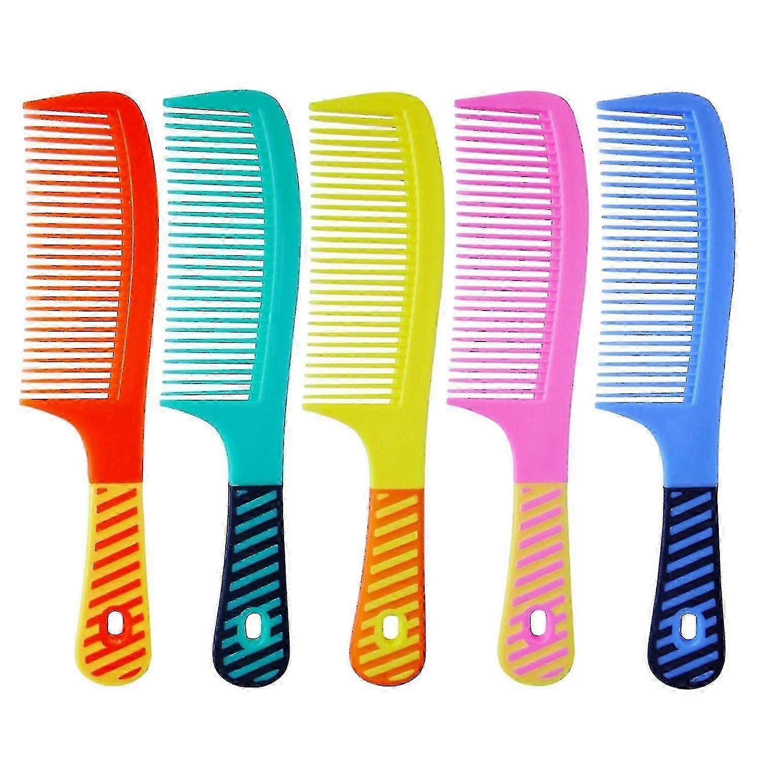 5 Pcs Combs compatible with Women, Tooth Comb Set, Styling Essentials Round Comb With Handle