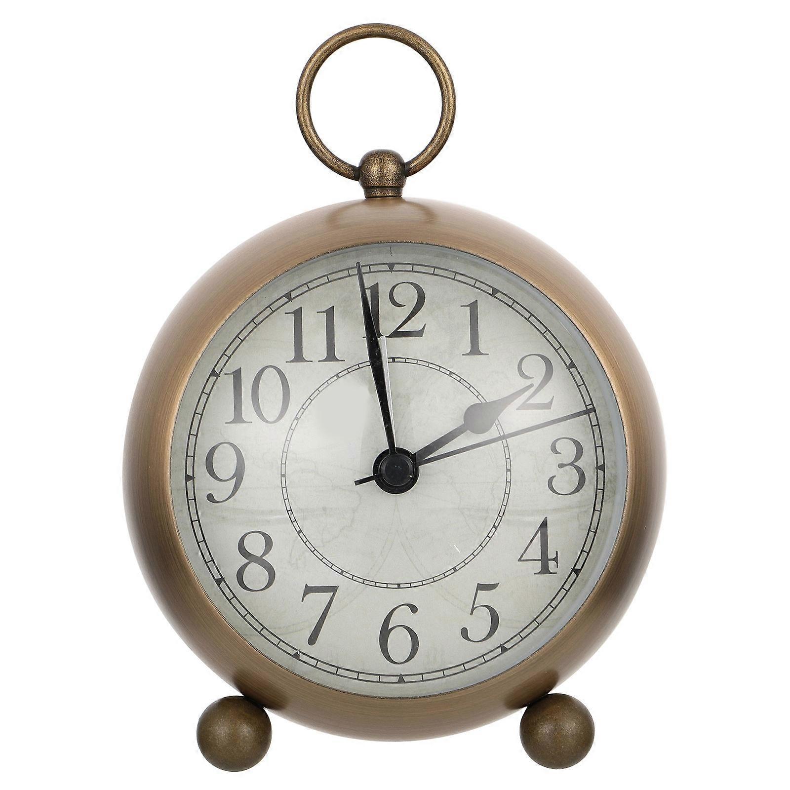 1Pc Round Luminous Alarm Clock Luminous Classical Shaped Clock with Night Light