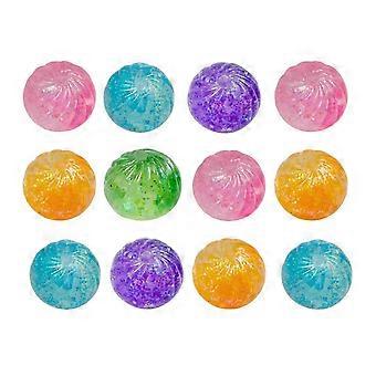 12 Pack Buns Stress Relief Toy with Steamer and Glitter for Kids and Adults