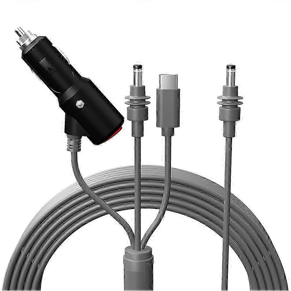 For Mini 3 in 1 DC Power Cable Lighter Plug&DC 2m
