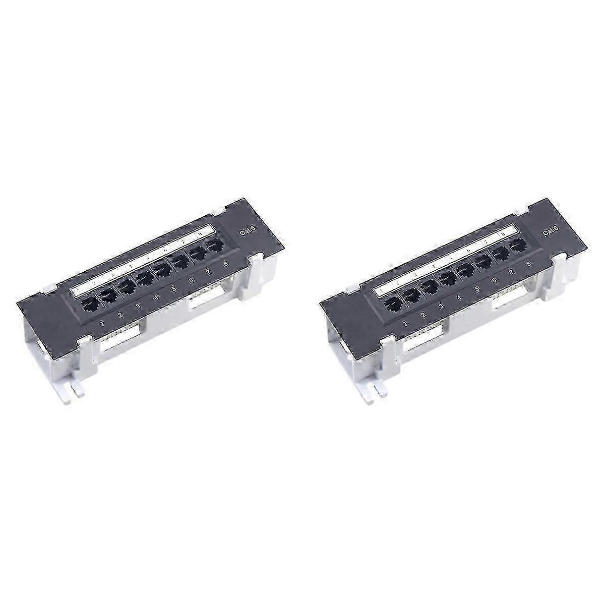 2026 Suitable 8Port Patch Panel for Cat. 6 Versatile Data Center Plastic Wall Mount