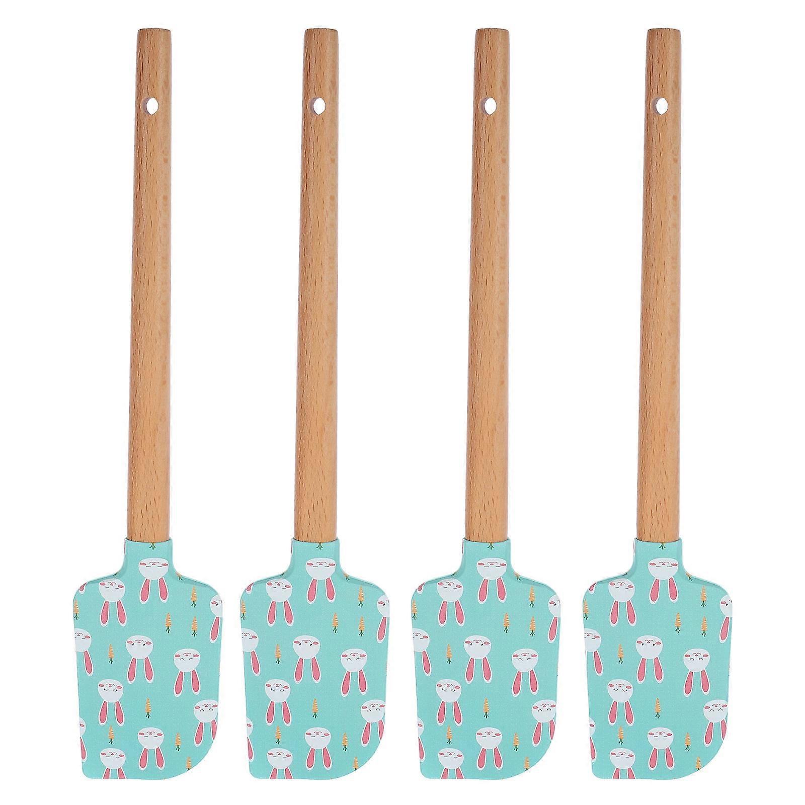 4Pcs Easter Cream Scrapers Kitchen Jar Spatula Multiuse Baking Spatula