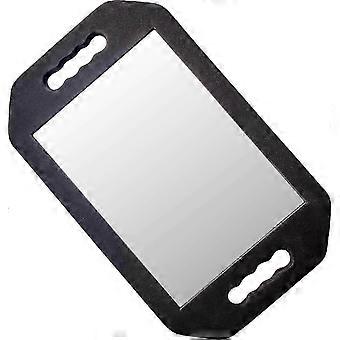 Foam Handheld Mirror for Hairdressers, Barbers and Makeup Artists, Black, 41 x 25 cm