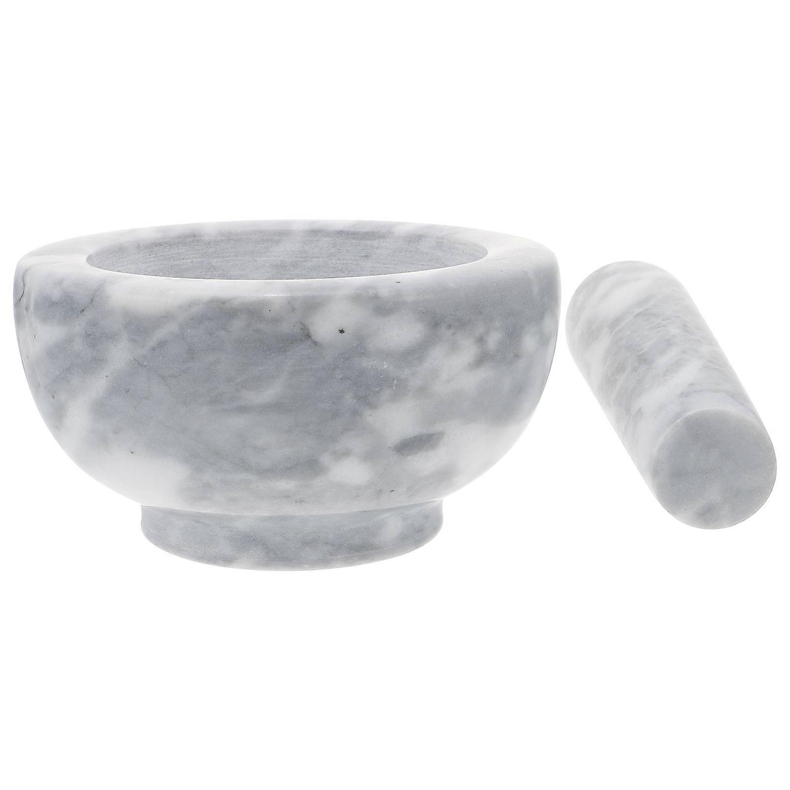 Garlic Crush Pot Marble Multi-Function Garlic Masher 1Set for Kitchen