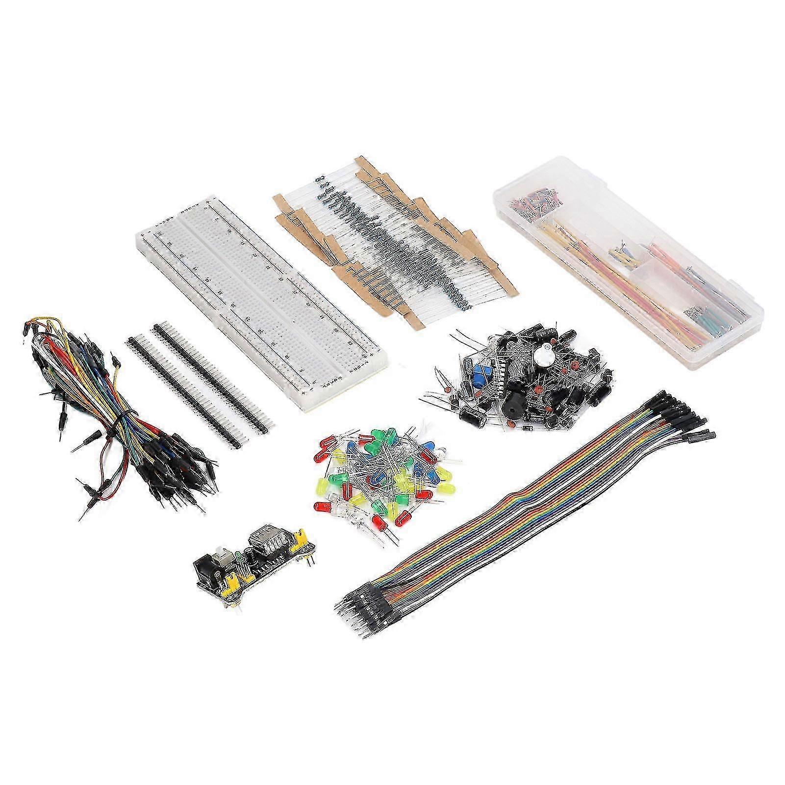Component Kit Starter Assortment with 830 Tie Points Breadboard