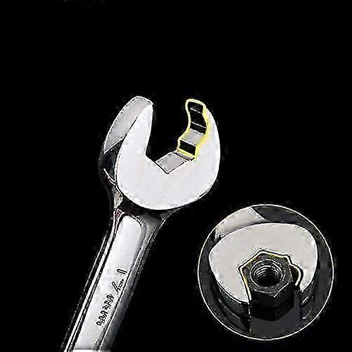 Straight Head 9 Mm Ratchet Combination Wrench Silver