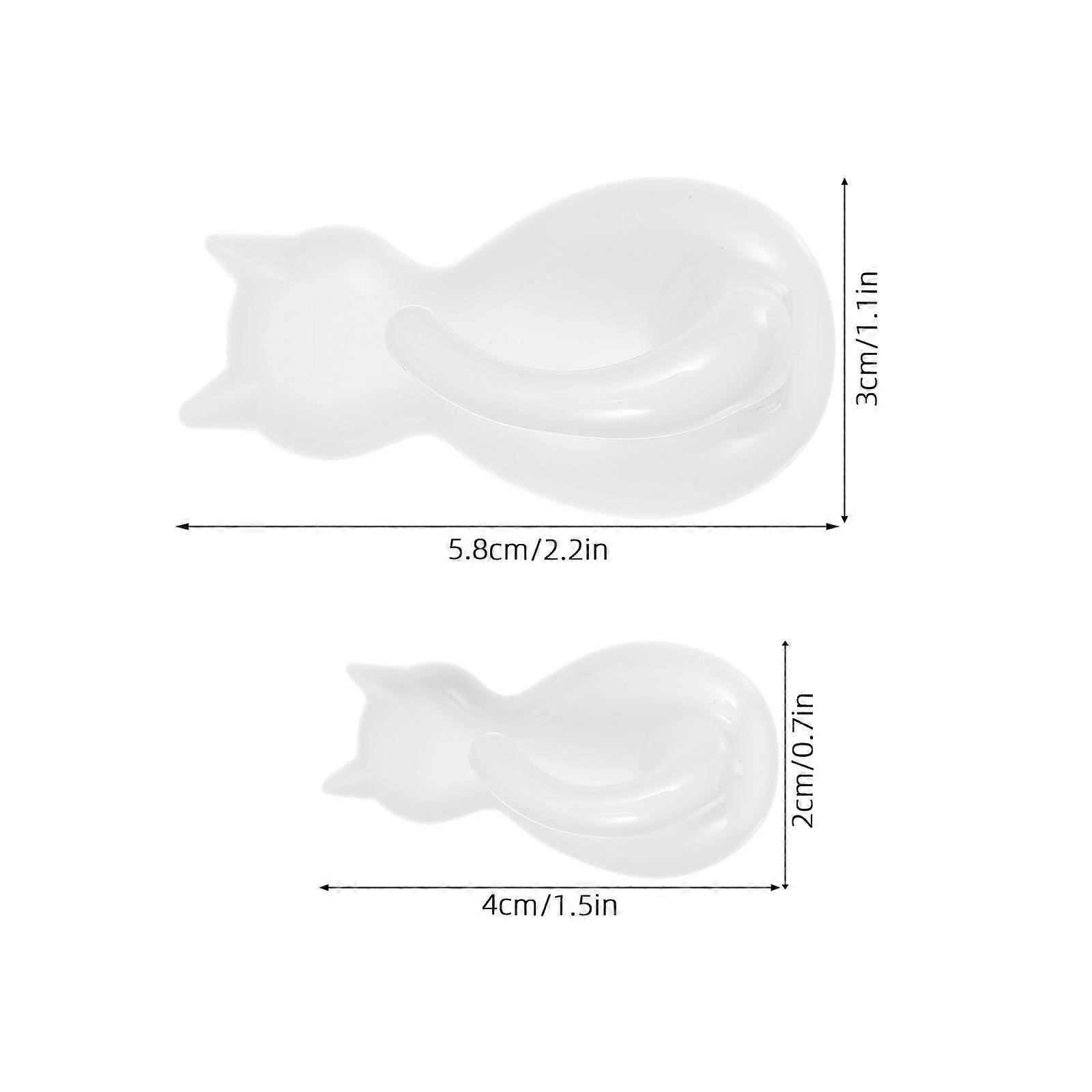Plastic Cat Tail Wall Hook Kitchen Hanging Hook for 2Pcs White