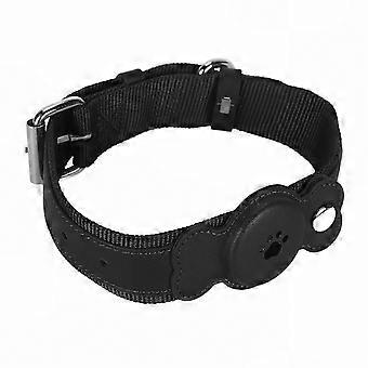 For Pet Dogs & Cats, Adjustable Black Leather Dog Collar Waterproof Lightweight