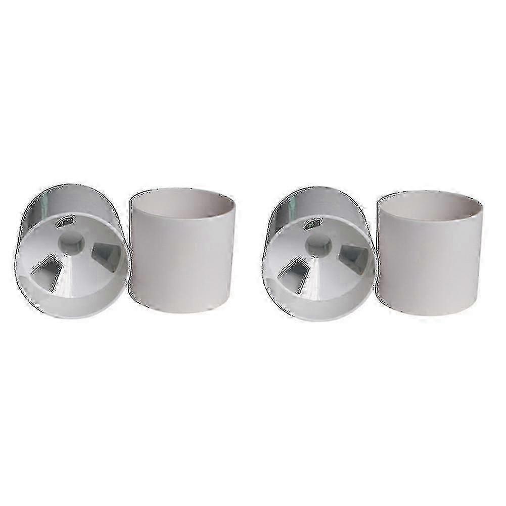 White golf hole cup 4pcs with flagpole for training