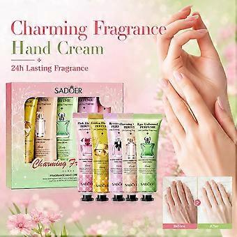 SADOER Perfume Hand Cream Set - Moisturizing Anti Crack Lotion for Winter Care