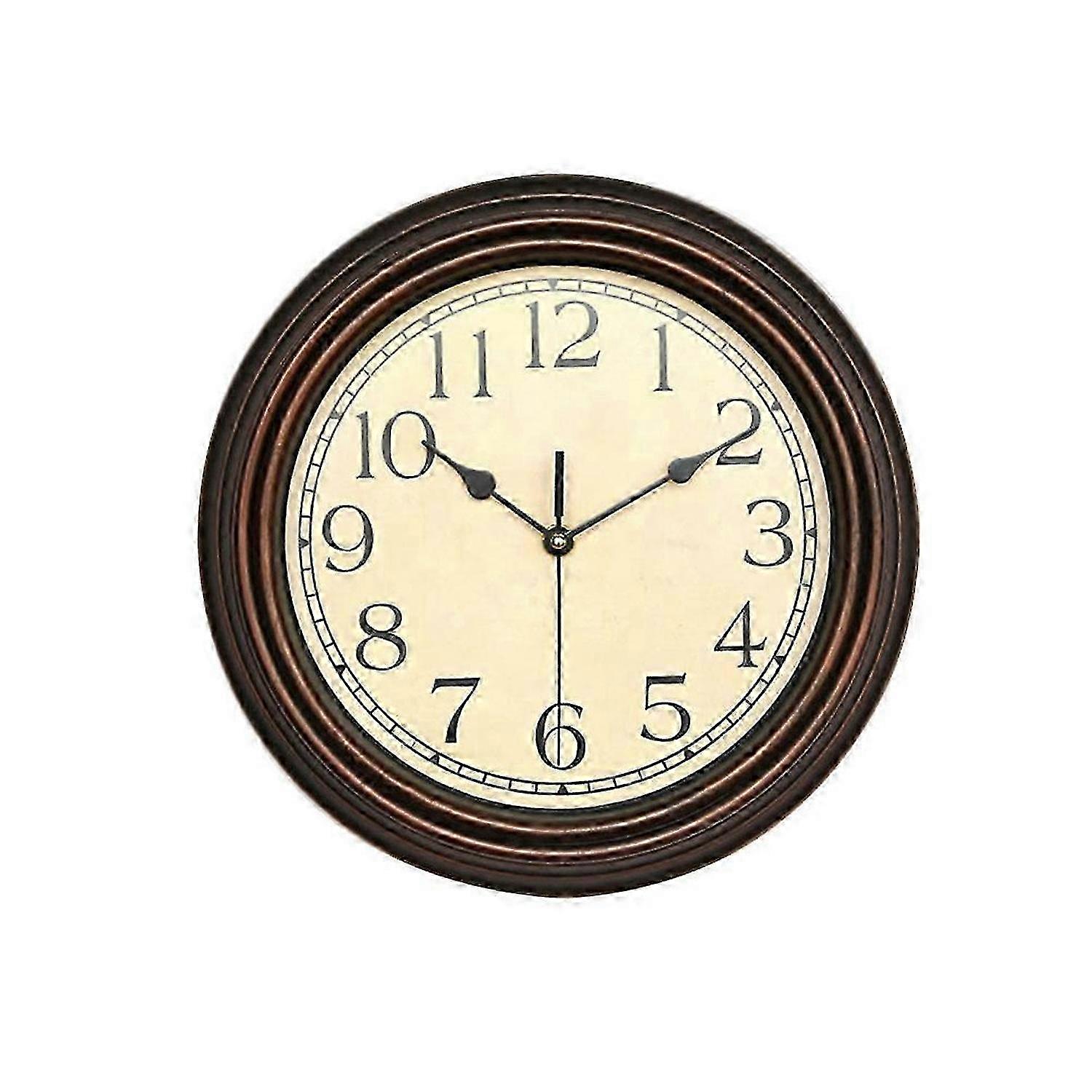 12-Inch Round Non-Ticking Wall Clock
