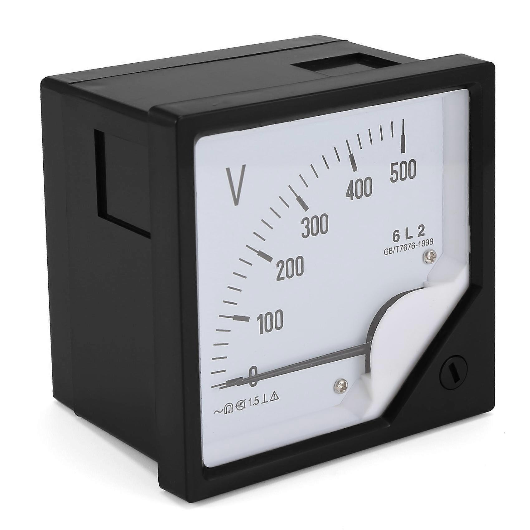 4X 6L2 Voltmeter AC 500V Pointer Type Voltage Meter Mechanical Header