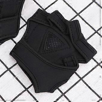 Gants de musculation rembourrés noirs pour sports de plein air (lot de 2).