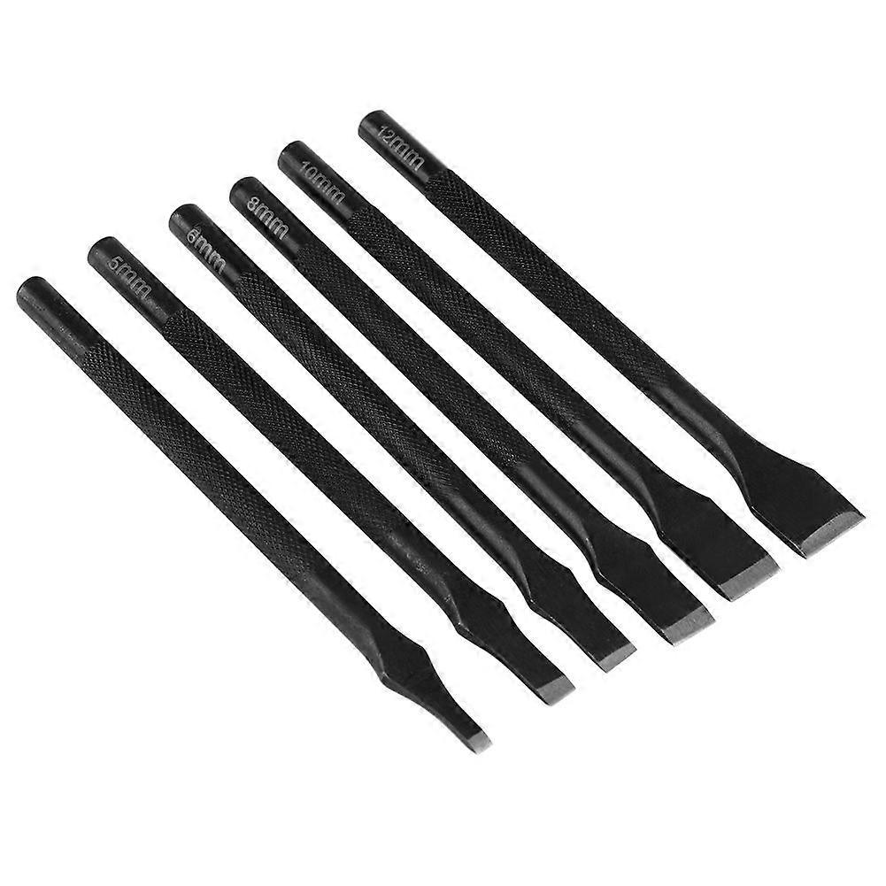 6PCS Handmade Leather Sewing Leathercraft Pricking Stitching Chisel Tool Set