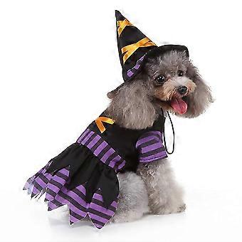 Schwarzes Hexenhund-Kostüm aus Polyester